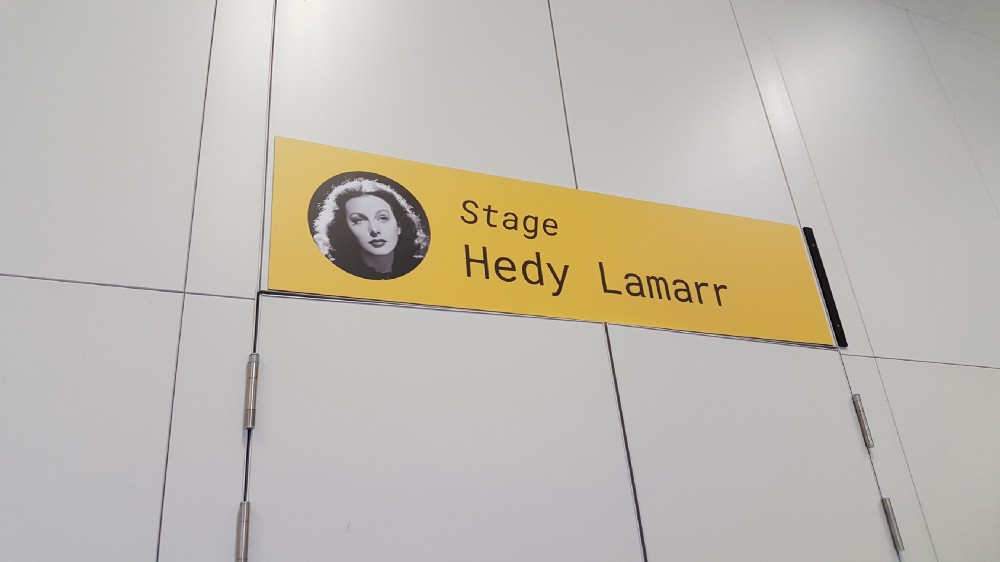 Picture shows the stage named for Hedy Lamarr